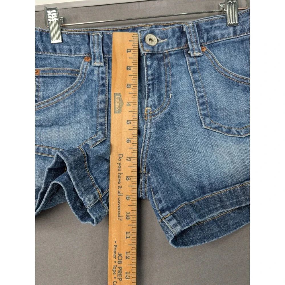Calvin Klein Jeans Womens Size 4 Blue Denim Shorts Low Rise Cuffed 7226